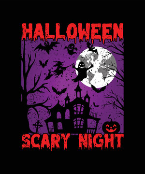 Halloween Scary Night/Halloween t-shirt design
