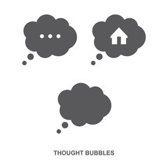 Thought Bubble Carbon Icons. A professional, pixel-aligned icon.