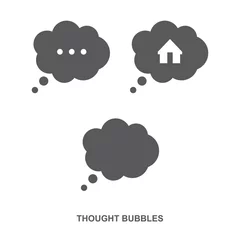 Schilderijen op glas Thought Bubble Carbon Icons. A professional, pixel-aligned icon. © ady sanjaya