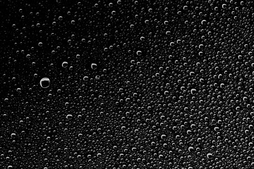 background water drops on black glass, full photo size, overlay layer design