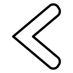 Obraz premium Left Chevron Icon Style