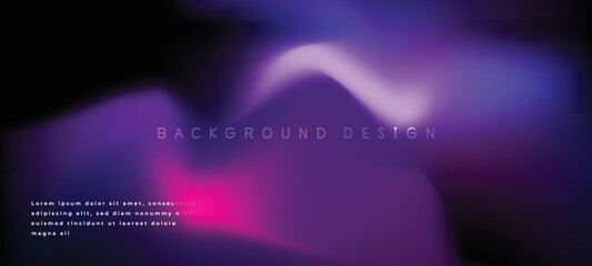 Colorful fluid shape on dark black background. Oil slick smudge wallpaper with flowing gradient