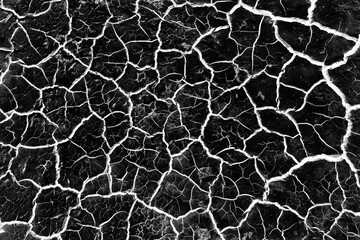 black background cracks white texture desert effect abstract