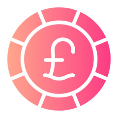 pound sterling gradient icon