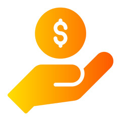 save money gradient icon