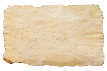 old brown grunge paper on transparent background