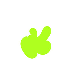 Abstract Shapes Organic Neon Yellow