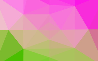 Light Pink, Green vector polygonal template.