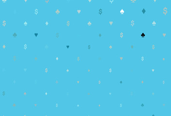 Light blue vector layout with elements of cards.