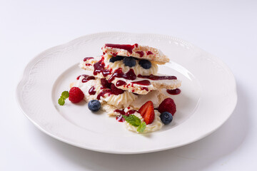 cake with berries