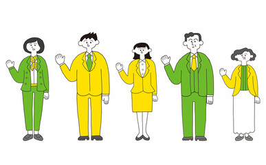 ビジネスマンのセット　案内