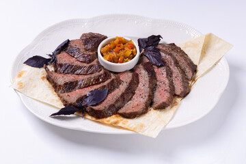 beef steak with vegetables
