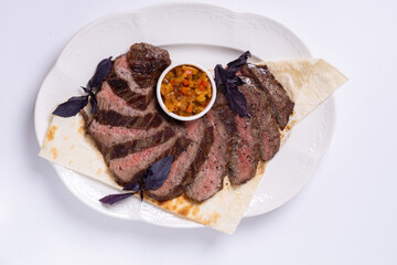 beef steak on a plate