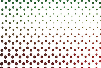 Light green, red vector pattern with spheres.