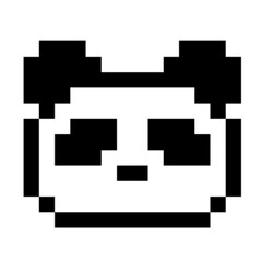 Fototapeta premium パンダ ドット絵 アイコン