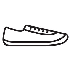 Sneakers icon. Outline shoes sign.Sport footwear.Vector isolated on white background.Children s sports shoes.