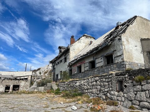 Panos - abandoned military base on one of Velebit mountain's peaks.