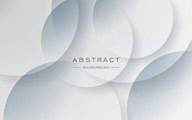 modern dynamic white gray circle shape shadow and light dimension background. eps10 vector