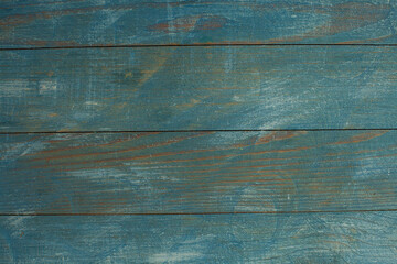 
Vintage blue wood background texture with knots and nail holes. Old painted wood wall. Blue abstract background. Vintage wooden dark blue horizontal boards. Front view with copy space. 