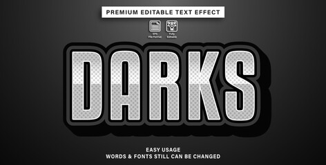 editable text effect darks style