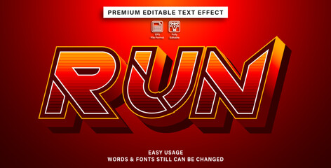 editable text effect run style