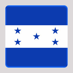 3D Flag of Honduras on a avatar square background.