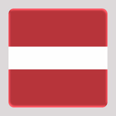 3D Flag of Latvia on a avatar square background.