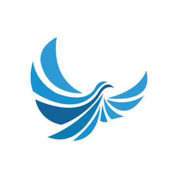 Phoenix logo symbol, vector concept design, modern abstract flying phoenix bird vector, Fire bird phoenix logo design.
