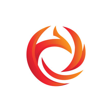 Phoenix logo symbol, vector concept design, modern abstract flying phoenix bird vector, Fire bird phoenix logo design.