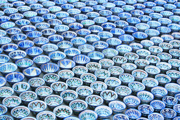 Background from decorative plates