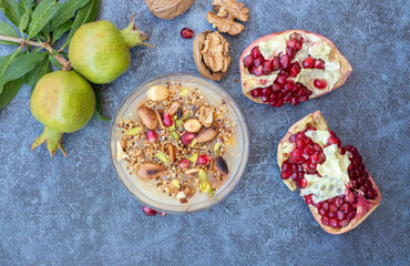 Traditional delicious Turkish dessert; Ashura (Asure)