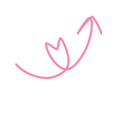 Pink arrow and heart