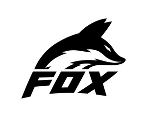 Fox animal icon isolated on white background.