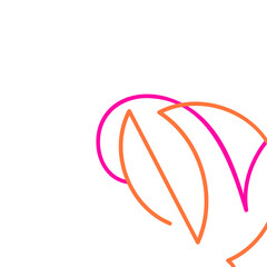 Obraz premium Pink Blue Orange Doodle Lines 