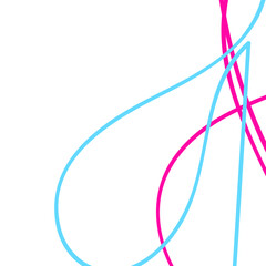 Pink Blue Orange Doodle Lines 