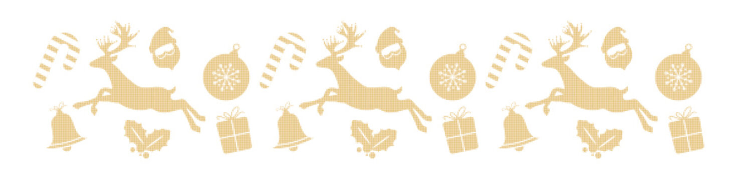 halftone Christmas element vector illustration, dotted