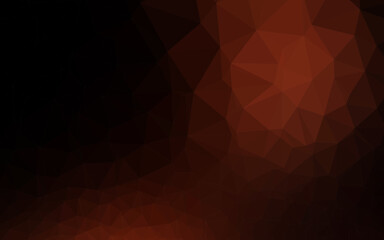 Dark Red vector abstract polygonal cover.