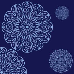 Abstract geometry of modern art. Mystical eastern mandala. floral kaleidoscope traditional design