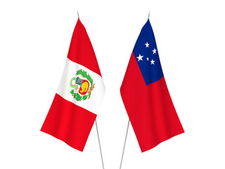 Peru and Independent State of Samoa flags