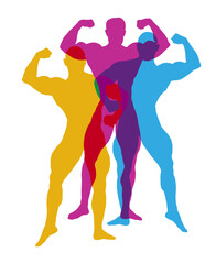 Bodybuilding sport graphic.