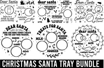 Christmas Santa tray SVG bundle 