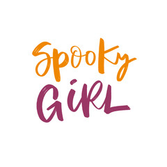 Halloween handwritten letters. Vector illustration