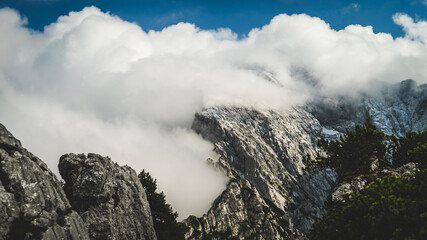 clouds over the mountains