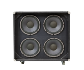 Guitar amplifier speaker box isolated.