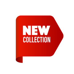 New Collection vector sticker isolated on white. Advertising tag.