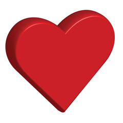 3d red heart