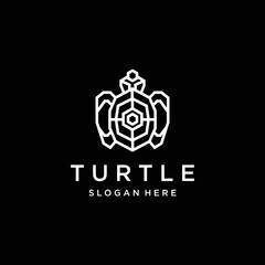 Turtle logo icon vector image