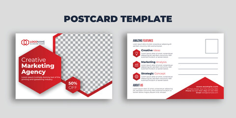 Corporate business postcard template design