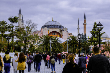 View of Hagia Sophia, Imperial Mosque, Sultanahmet Square and Hagia Sophia Mosque, Patriarchal...