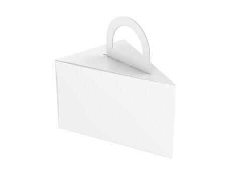 Blank pastry paper box packaging for branding. 3d render illustration.